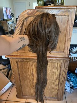 With With Ponytail Clip On