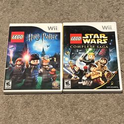 Lot of 2 LEGO Star Wars: The Complete Saga Harry Potter Years 1-4 CIB w/ Manuals