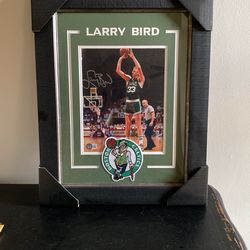 Larry Bird New Autographed Picture Framed w Cert