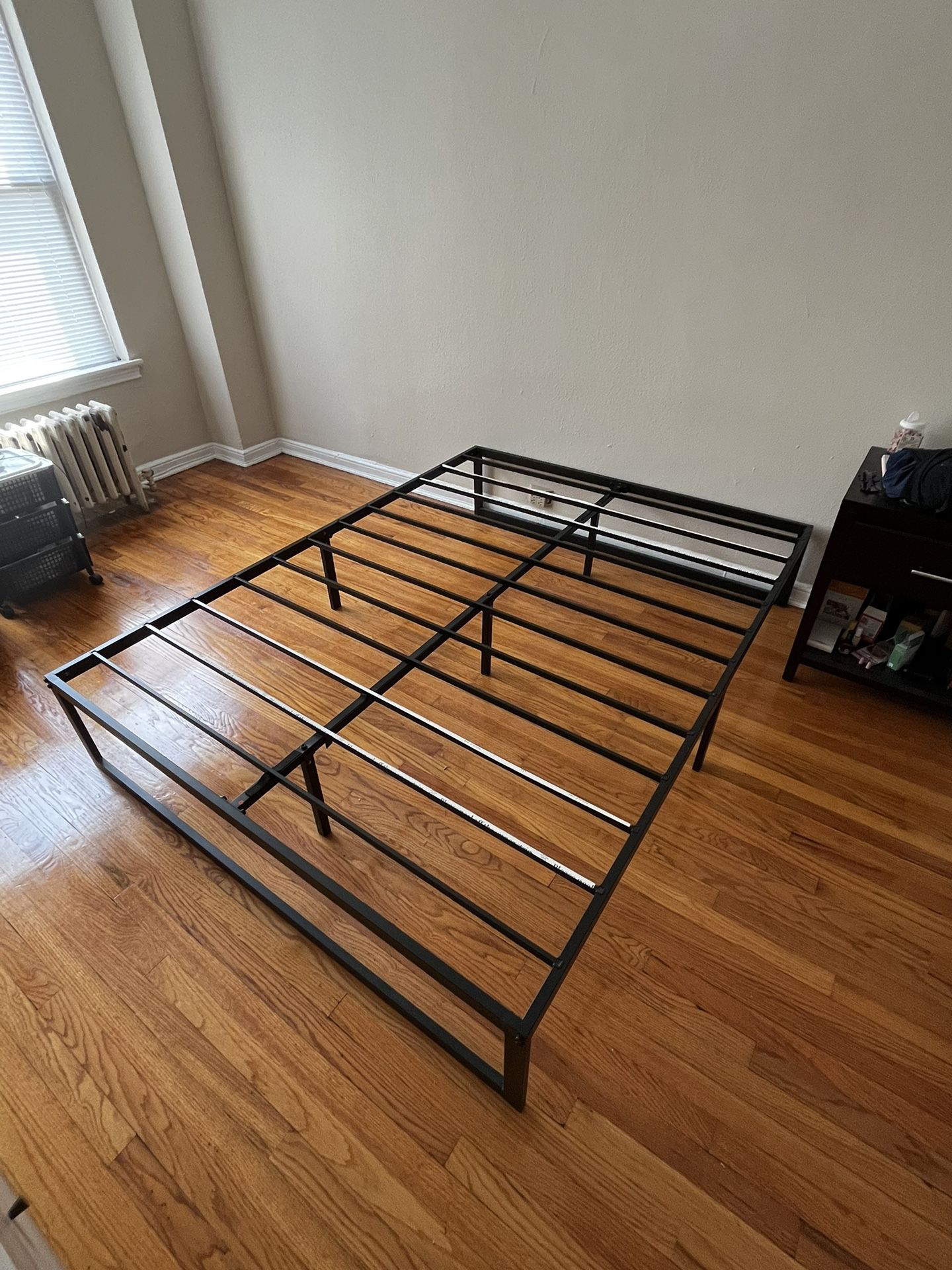 Queen-sized metal bed frame