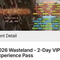 Save Over 60$ On 2 Day VIP Wasteland Ticket