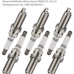 BDFHYK Set of 6 Iridium Spark Plug Compatible with INFINITI QX60 Q50 Q70 M35h JX35 EX35 FX35 G25 G35,Nissan Maxima Murano Pathfinder Altima Quest 350Z