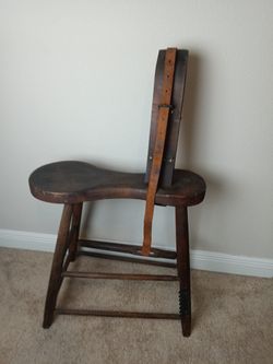 Antique Leather Stitching Horse/Bench