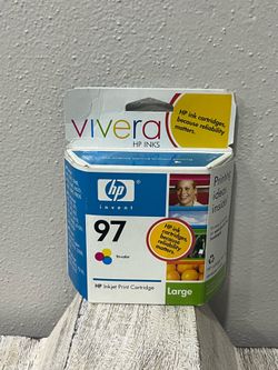 New HP 97 Tri-Color Inkjet Print Cartridge Large Vivera OEM Sealed Unknown Exp
