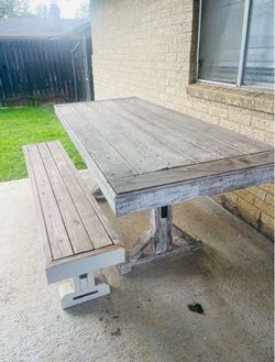 Patio table with two branches