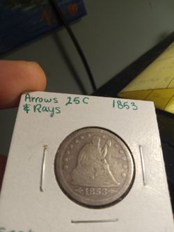 1853 seated liberty quarter