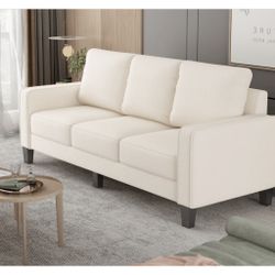 Cream 3-Seater Sofa