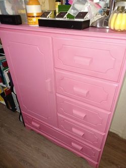 PINK Dresser $185  -  36 inches wide 44 inches tall 18 inches depth Located in South LA