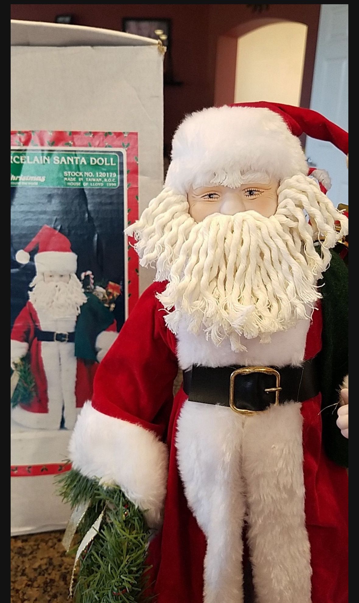 1990 Vintage House Of Lloyd Porcelain Santa