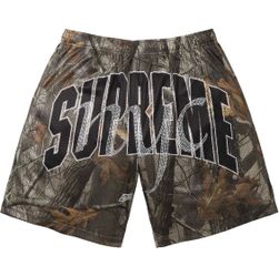 Supreme Rhinestone Mesh Short Realtree Hardwoods Camo - Size M