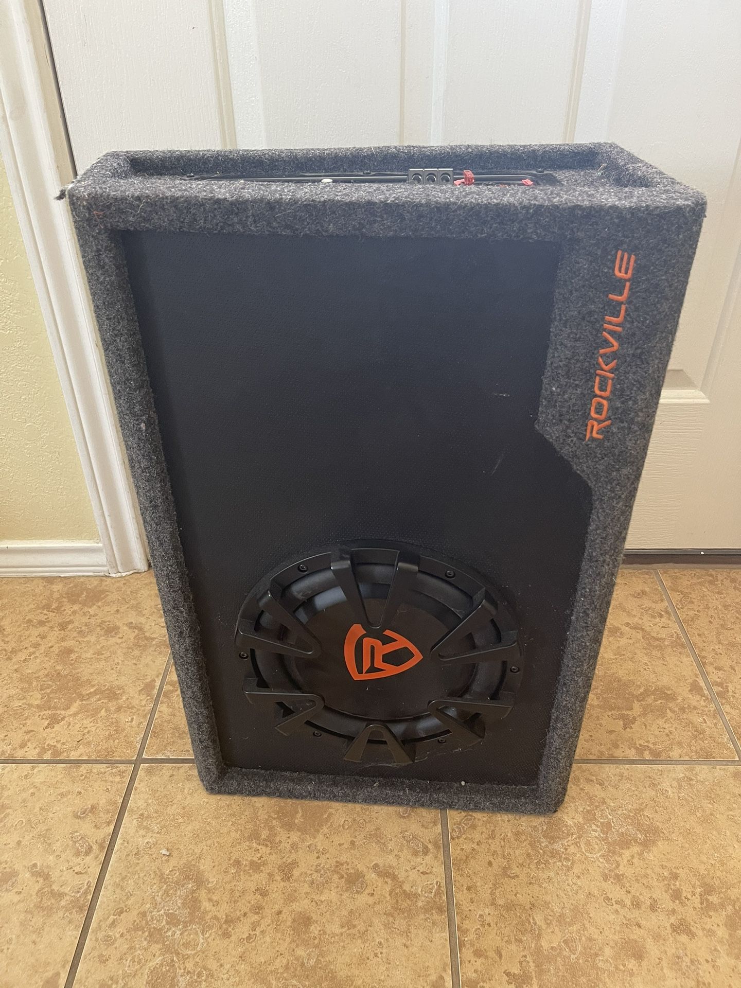 Rockville RWS10CA Slim 1000 Watt 10" Amplified Powered Car Subwoofer Enclosure