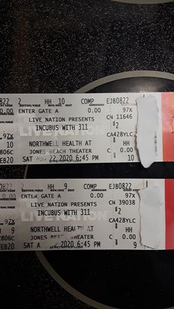 Incubus and 311 Tickets