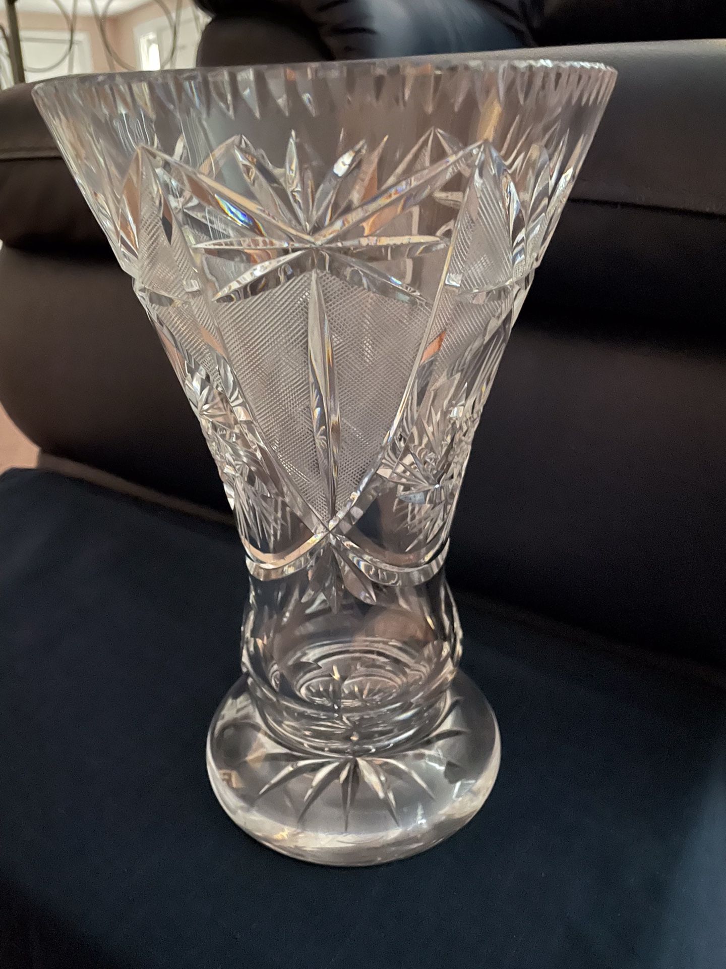 Leaded Crystal Vase 10”