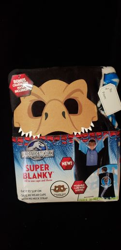 Dinosaur mask & cape/blanket $10