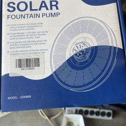 New solar fountain pump