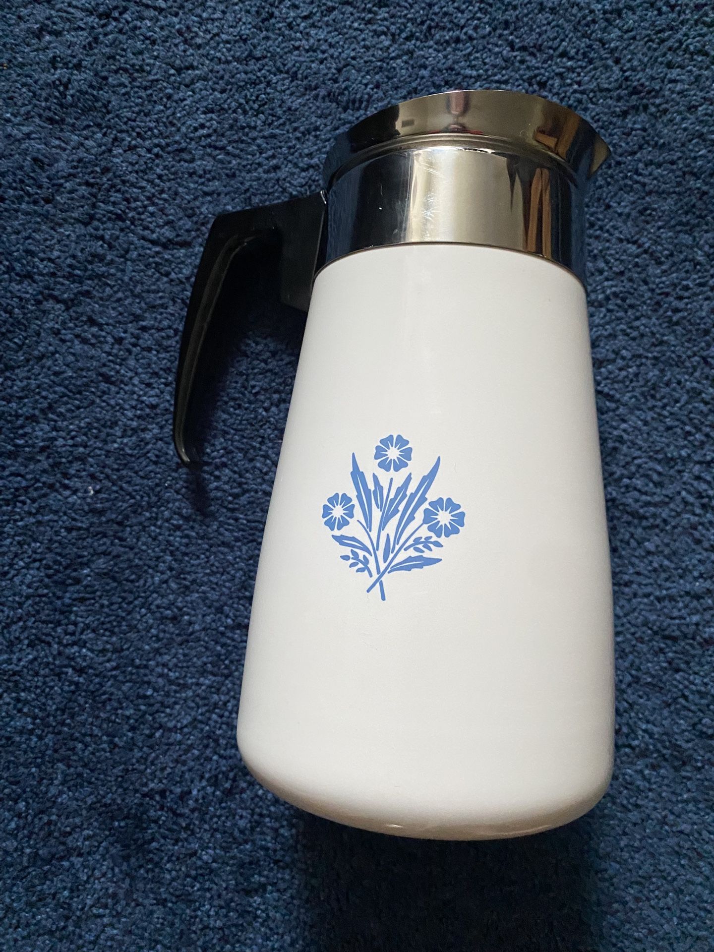 Vintage CorningWare Blue Cornflower 9-Cup Percolator Coffee Pot