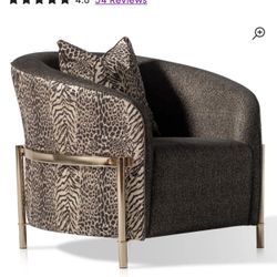 Accent Chair - Lisbon 35.5" Wide Chenille Barrel Chair By Michael Amini 