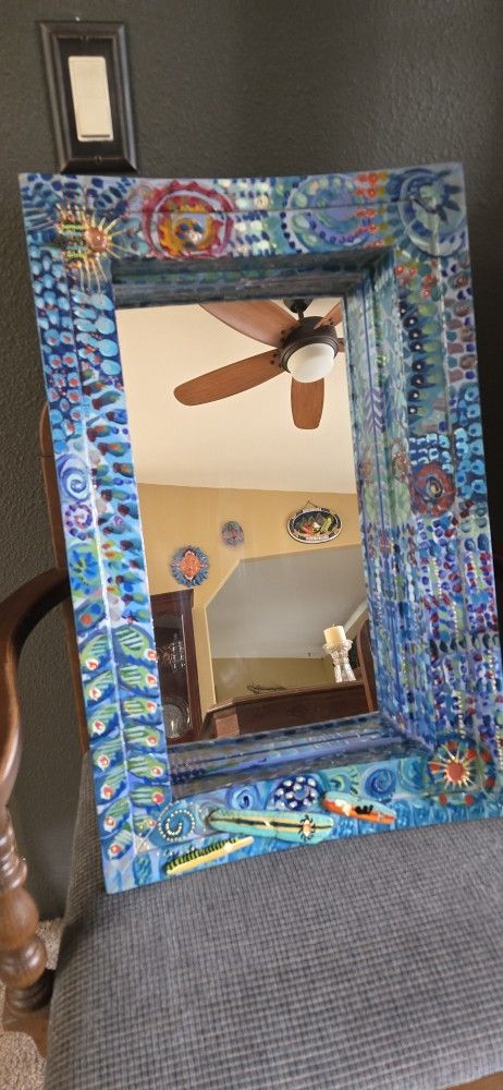 Beautiful Hand Painted Mirror