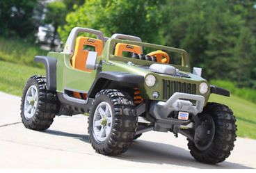 Fisher-Price Power Wheels Jeep Hurricane Extreme Kids Self-Drive Toy Car – READY TO USE, Comes with NEW Lightly Used Rechargeable Battery