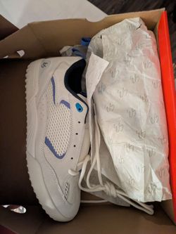 éS Quattro Skate Shoes - Bone / Blue - Men's Size 9.5 (Brand New In Box)