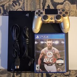 Sony PlayStation 4 PS4 500GB Console Bundle Wireless Controller, Cords, UFC Game
