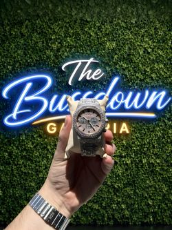 VVS1 Moissanite Iced Out AP Royal Oak Chronograph Bustdown Luxury Watch – Box + Papers Included - Open To Offers !