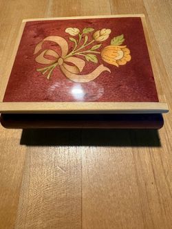 Giglio Asla Handcrafted Italian Inlaid Wood Music Box Made In Italy Med Size