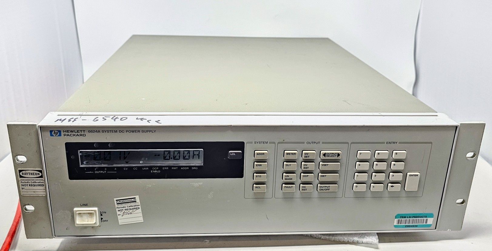 HP 6624A 0 50V 0 020V 4 CHAN Variable DC Output Power Supply