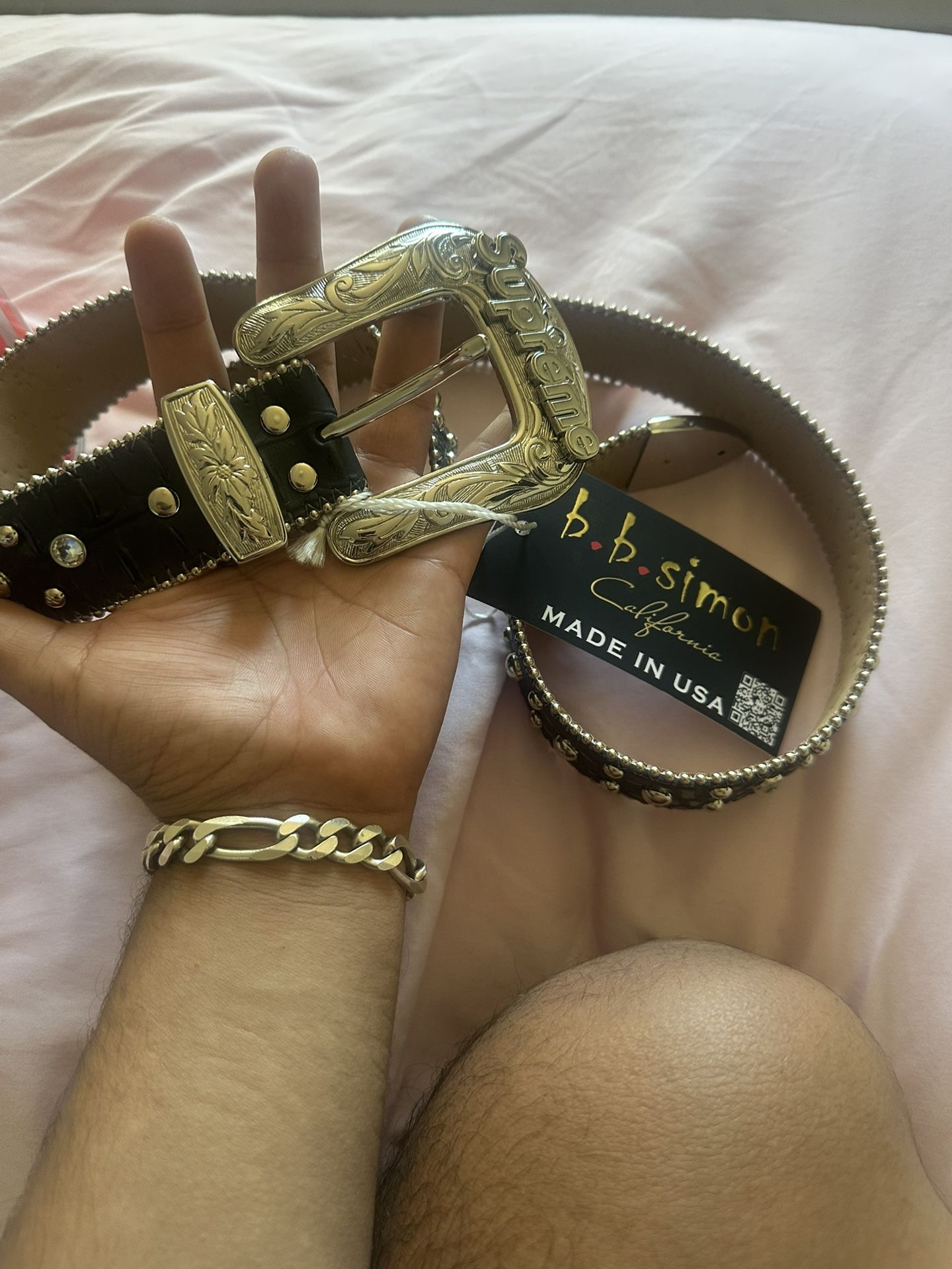 Bb Simon Supreme Studded Ranger Belt