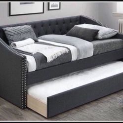 Brand New In Box Day Bed W/ Slats + Trundle  And 2 Mattresses. Pick Up  In  Long Beach