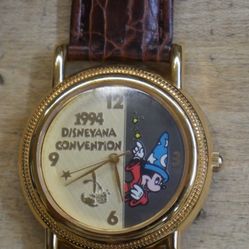 1994 Official Disneyana Convention Disney Fantasia Mickey Mouse Watch MINT CONDITION