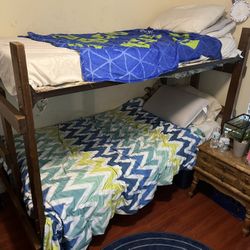 Wooden Twin Bunk Bed - No Mattresses or slats