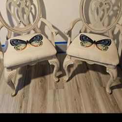 Vintage Farmhouse Shabby Chic Butterfly Chairs