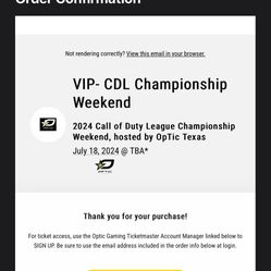 2024 Call Of Duty Champs VIP Ticket