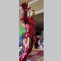 Iron Man Figurine with Light-Up Base