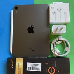  Apple Ipad Mini 6th Generation (8.3” Retina/2021) 64GB with stylus pen, case & Accessories (256GB $429) 