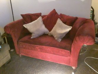 Over Sized Red Love Seat