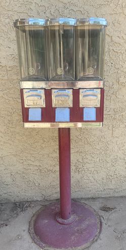Triple head gum all & candy vending machine 