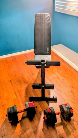 Work out center with two 50 pounds weights