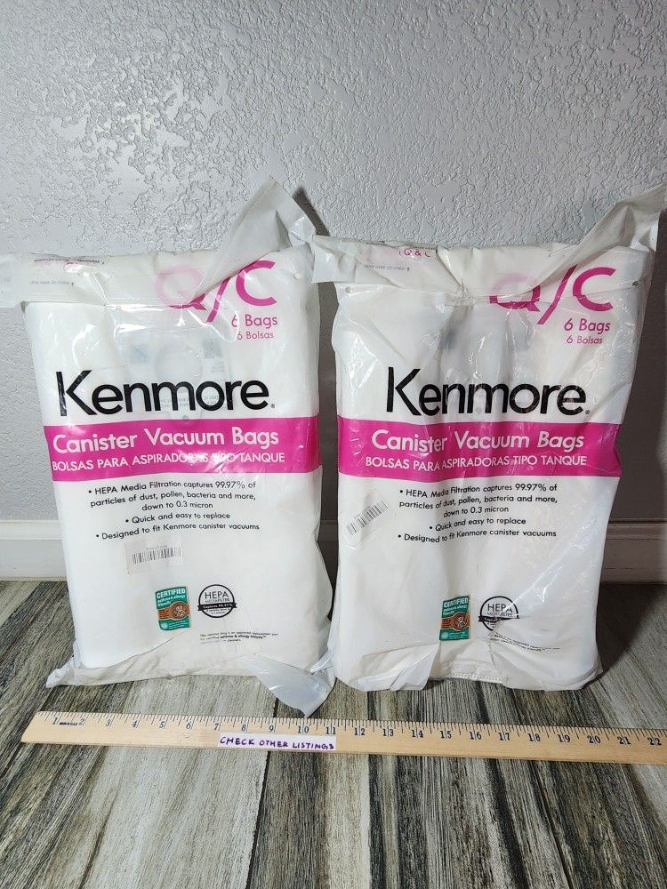 Set of 2, Kenmore 53292 Type Q HEPA Replacement Dust Bags for Canister Vacuum 81214, 81414, 81714, 21814, BC2005, BC3005, 81615, BC7005
***2 Type Q b