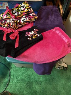 Fleece pants and shorts and top