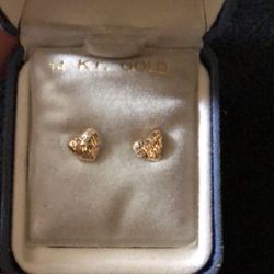 14k Nugget Ear Rings