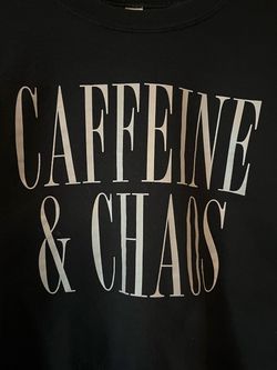 Caffeine & Chaos XL Black Women’s Sweatshirt