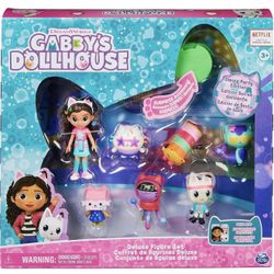 New! Gabby’s Dollhouse, Dance Party Theme Figure Set with a Gabby Doll, 6 Cat Toy Figures