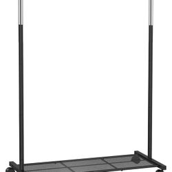 Clothes Rack with Wheels, Clothing Rack for Hanging Clothes