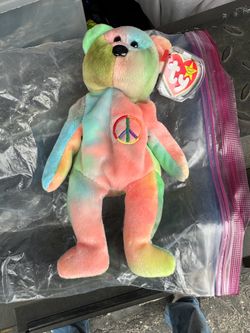 Rare TY Peace Beanie Baby Bear