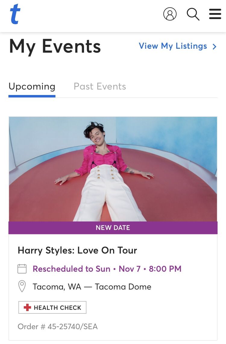 ON HOLD: Harry Styles Concert Tickets - Nov 7 Tacoma Dome