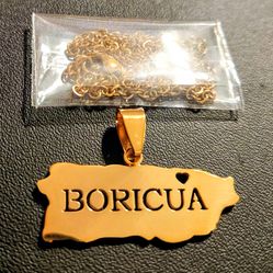 "Boricua"  PR Island Pendant $16.00
