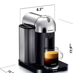 Nespresso Vertuo Coffee and Espresso Maker by Breville chrome