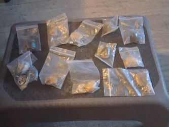 Homemade beach rock necklaces